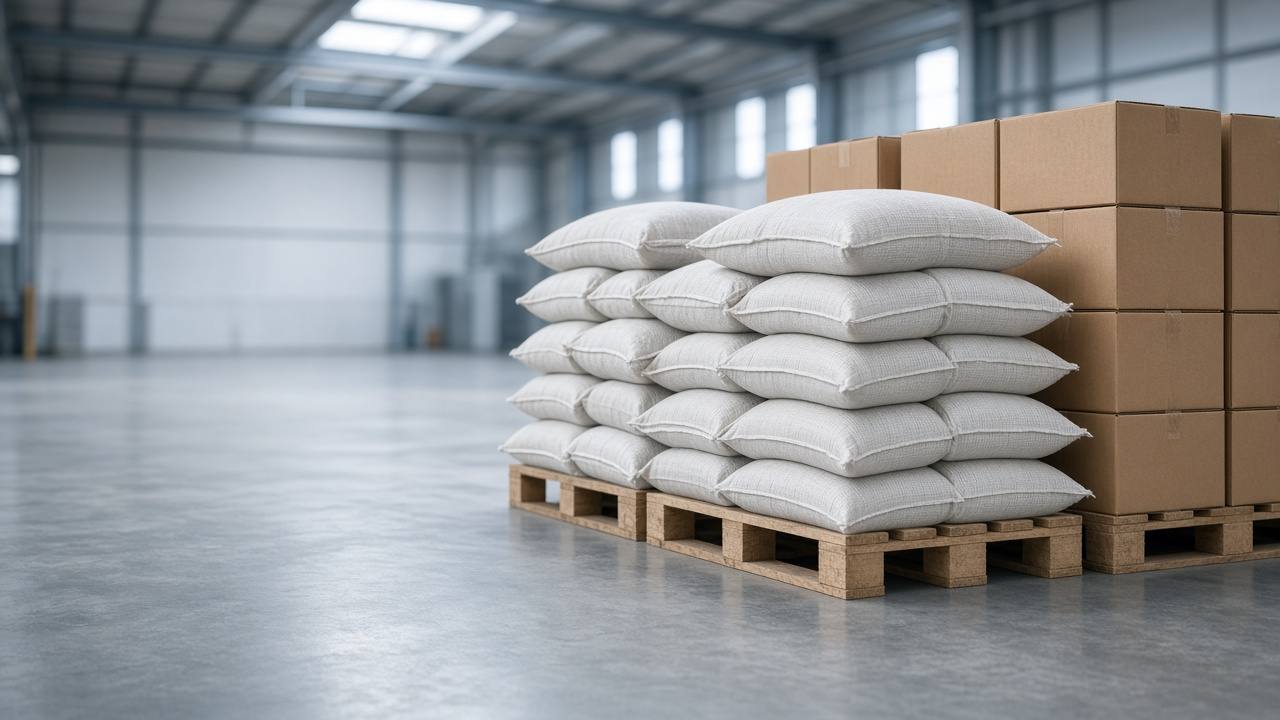 Sacks and cartons on pallets – large-character coding (illustrative)